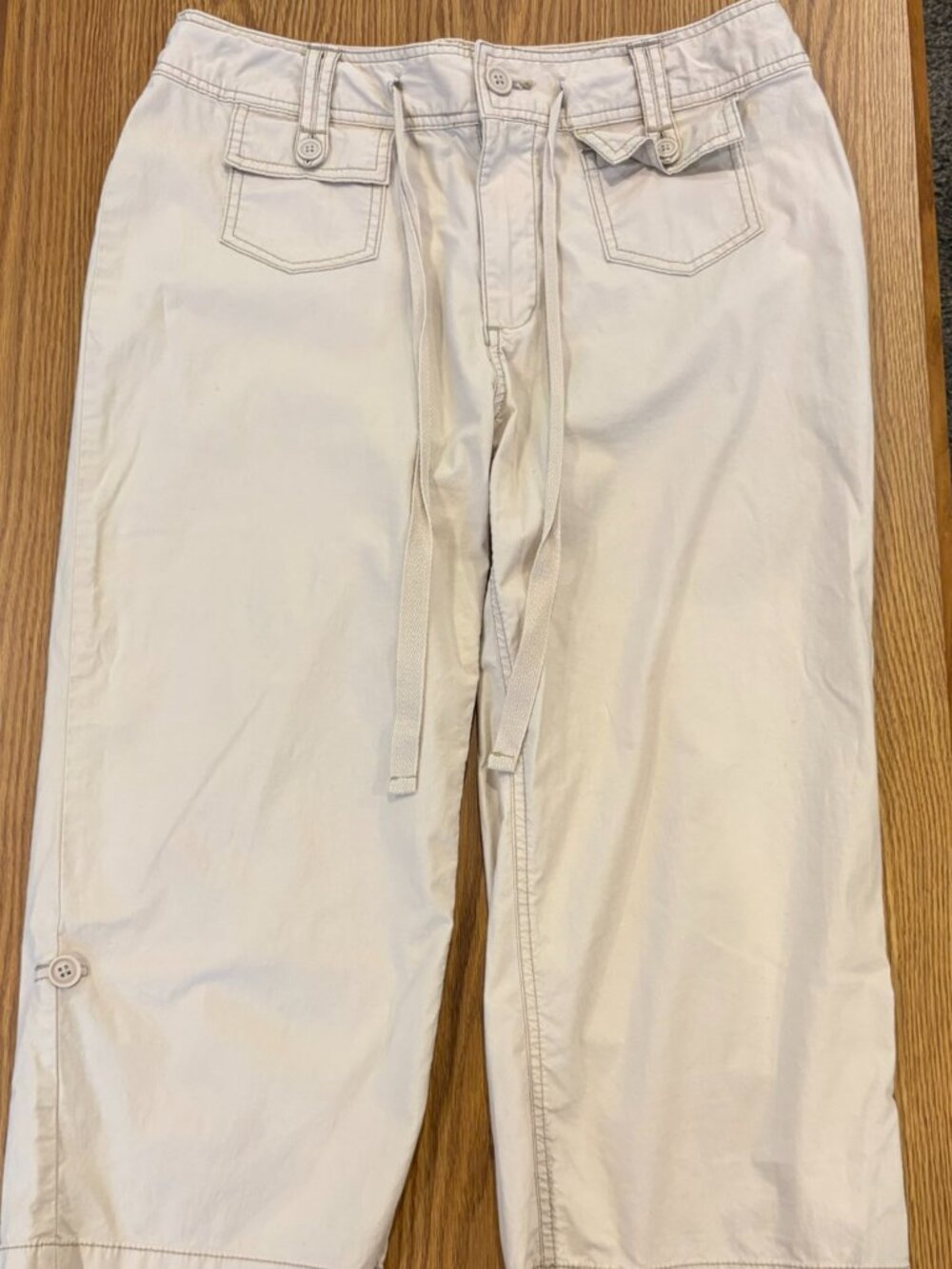 St Johns Bay stretch khaki capri pants, size 10
